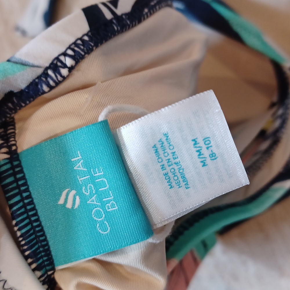New Coastal Blue One Shoulder Bikini Top - Picture 8 of 9